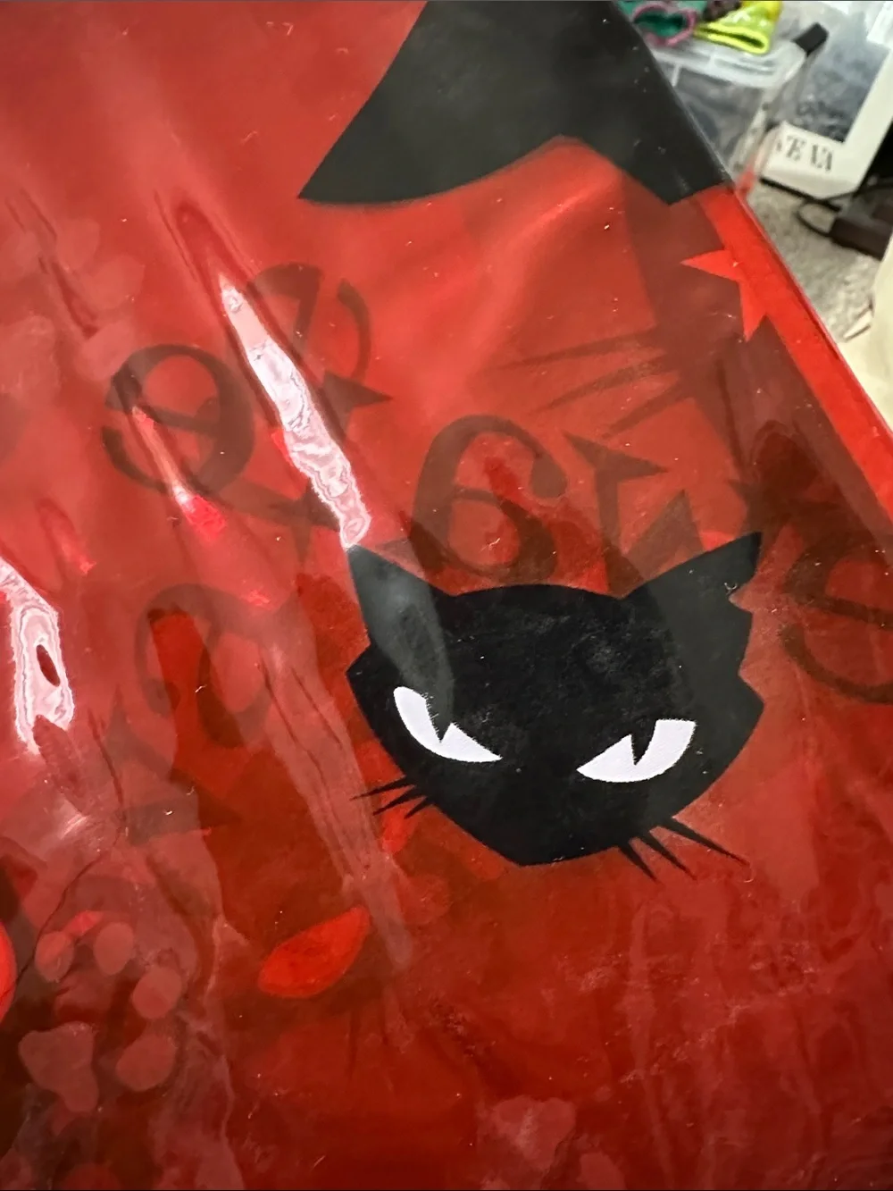 Emily the Strange Kitty Posse Red Shower Curtain